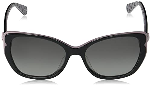 Kate Spade New York Men's Augusta/G/S Polarized Square Sunglasses, Black Pink/Wj Gray Sf Pz, 54/17/1402