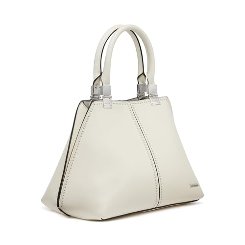 Image of Calvin Klein Women's Granite Geometric Satchel - 2 in 1, Vegan Leather, 2 Pockets