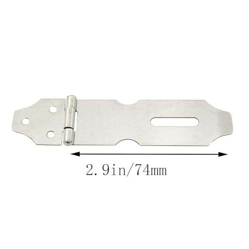Image of 5PCS 3inch Stainless Steel Length Safety Padlock Door Latch Lock Hasp Staples