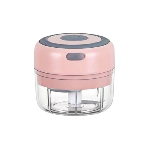 XOZIFY 大根おろし器 電動 だいこんおろし器 電動 一台多役 みじんぎりチョッパー 操作簡単 ョッパー 氷 も 砕け 泡立て器 大根おろし だいこん みじん切りチョッパー 小型 大容量 (ピンク,100ML)
