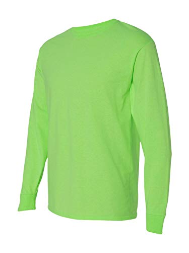 Fruit of the Loom Adult 5 oz. Long-Sleeve T-Shirt, Neon Green, L