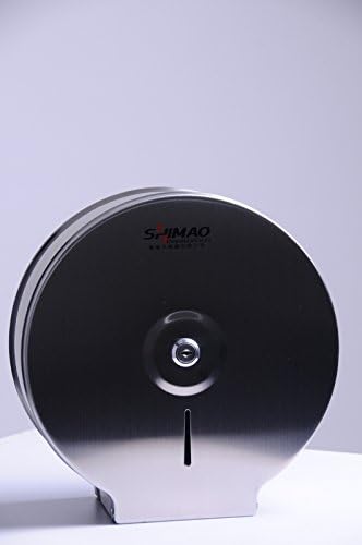 Shimao Stainless Steel 9" Jumbo Toilet Paper Dispenser, Single Fold, Satin Brush, Surface Mounted