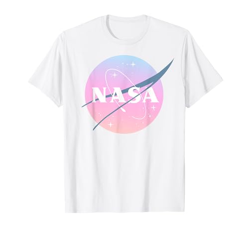 NASA Pastel Rainbow Classic Logo Graphic T-Shirt T-Shirt