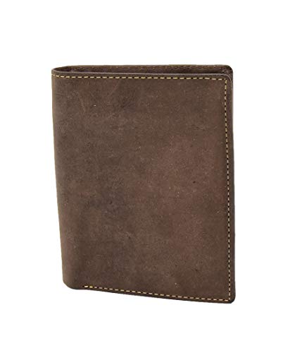 Portefeuille double en cuir homme au design élégant, étui cartes de crédit et billets raffiné