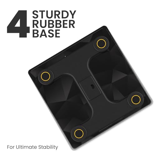 Image of The Cube Club Weight Machine Smart Sync Body Fat Analyzer Multi-User Profiles 12 Health Metrics BMI Weighing Scale with LED & Glass Top (POLYGON, 180kg Max, 2.5 Year Warranty)