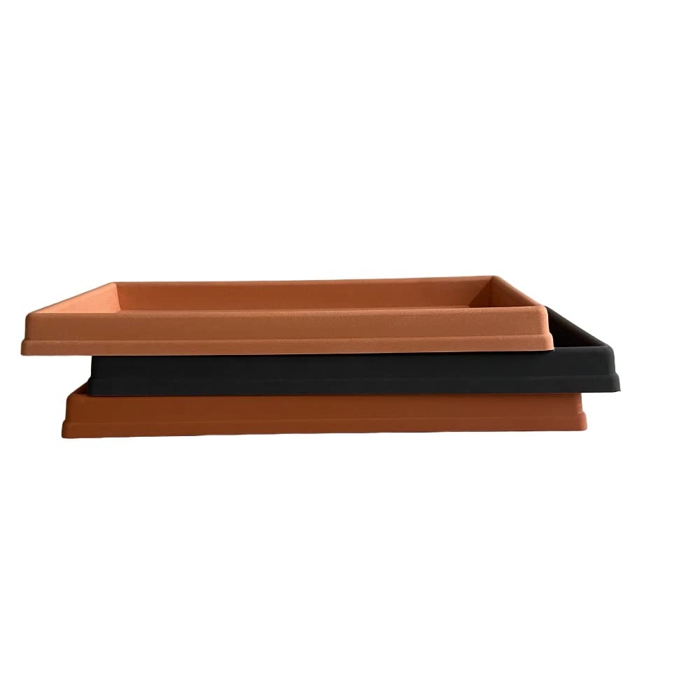 Vasi Sottovaso Rettangolare in Resina LRT 116 cm. Interno 115 x 43 in Resina Colore Antracite Made in Italy per Esterni - infrangibile - Resistente al Gelo - Robusto