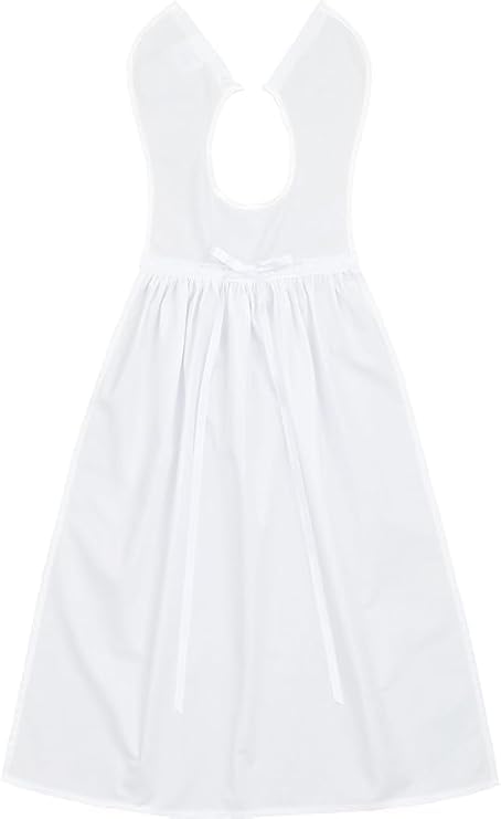 Bateo Design Taufaufleger aus weißer Baumwolle mit Durchzugsspitze und Satinband – Perfekt für Jungen und Mädchen, Unisex Taufumhang (Schleife Weiß)