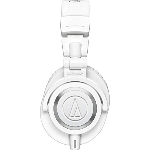 Audio-Technica ATH-M50XWH Professional Studio Monitor Headphones (White)