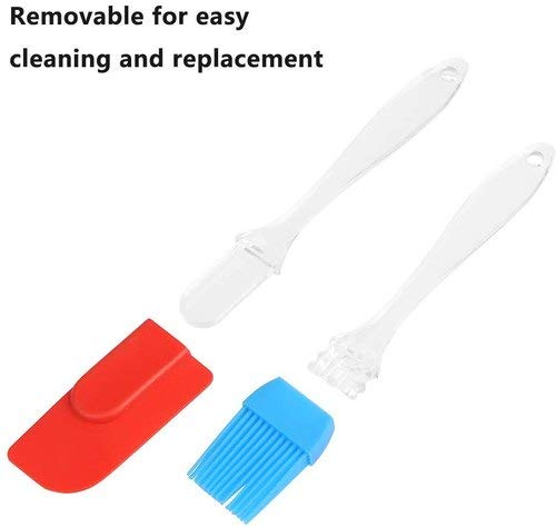 Image of DOMUM Silicone Oil and Spatula Pastry Brush-Set of 1, (Size:19Cm X 4Cm) Multicolor,.