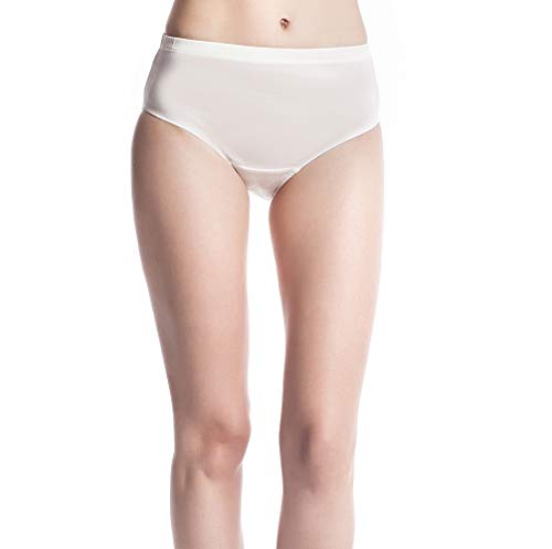 Jasmine Silk Pure Silk Briefs Ivory (Small)
