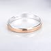 XQQIZGSVQ Womens Ring Guard Wedding Bands | 18K Rings For Women Trendy | Women Ring Fashion | 18K Rose White Smooth Bicolor Women's Rings