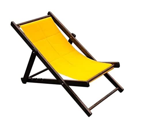 Silla Playa Plegable Jardín terraza Descanso Madera y Tela...