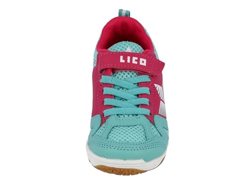 Lico Unisex Kinder Sport Vs Hallenturnschuhe, Türkis Pink Weiß, 31 EU – Ansicht 3