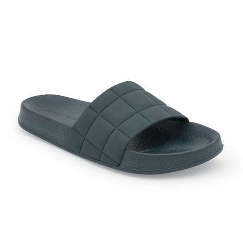 Image of Red Tape Womens Sliders in Slate Blue | Casual Pool Sliders | SLATE BLUE | 3 UK