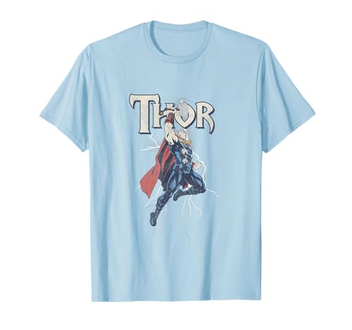 Marvel Comics Retro Classic Thor Flying Mighty Portrait T-Shirt