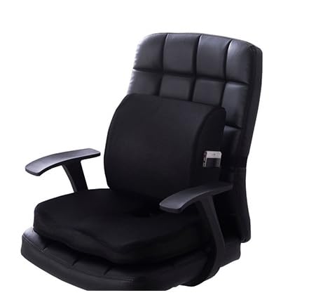 HQ HQ-GAMING 腰クッション 一体型背もたれクッション 調節可能な腰クッション 背もたれ 椅子クッション 車の背もたれクッション 調節可能な落下防止クッション (ブラック) (ブラック)