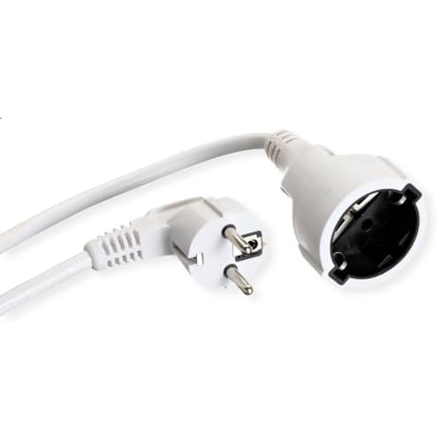 Con conexión a tierra del cable de extensión blanco, 15,0 m