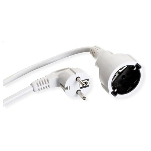 Con conexión a tierra del cable de extensión blanco, 15,0 m