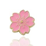 ROSTIVO Cherry Blossom Lapel Pin Enamel Pins for Backpacks Cute Tiny Flower Brooch Pin for Women and