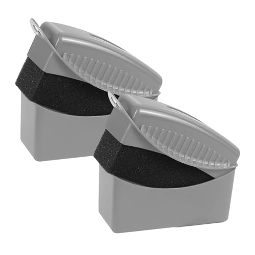 Image of 2PCS Tire Dressing Applicator, Car Tire Applicator Dressing Shine Sponge, Reusable Tire Dressing Applicator Pads with Lid, Wheel Applicator Foam for Car Detailing Cleaning (Gray)