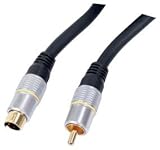 4 pin s video to 3 rca - HQ 2.5m S-Video/1xRCA 2,5 m S-Video (4-pin) RCA Negro - Adaptadores de cable de vídeo (2,5 m, S-Video (4-pin), RCA, Oro, Negro, Macho/Macho)