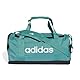 adidas Unisex Essentials Linear Duffel Bag, Powder Teal/Black/White, S