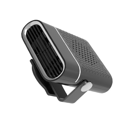 LIXSAZSE Encendedor de cigarrillos enchufable, ventilador calentador de coche, potente función calefacción ABS, función calefacción y refrigeración, giratorio 360 grados, 12V