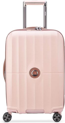 Image of DELSEY PARIS Carrousel Hardside Expandable Luggage with Spinner Wheels, Pink, Checked-Medium 24 Inch