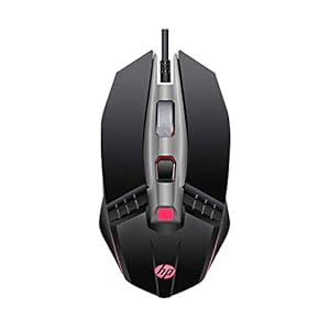 HP M270 Backlit USB Wired Gaming Mouse with 6 Buttons, 4-Speed Customizable 2400 DPI, Ergonomic Design, Breathing LED…