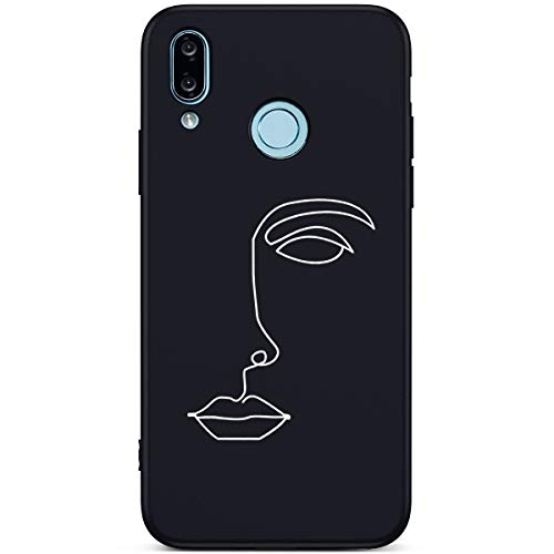 JCKHM Compatible with Huawei Nova 3i/P Smart Plus Silicone, Fashion Matte TPU Silicone Soft Protective Cover Case Demi Visage