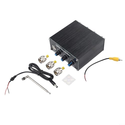 PureBowlic QRM - Eliminador para bandas HF de 1 a 30 MHz, supresor de ruido de ajuste de fase para control PTT, carcasa de aluminio para transceptores de radio aficionados, color negro