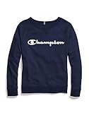 Champion Women's Plus-Size French Terry Crew Sweater, Athletic Navy, 3X Large