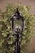 Three Light Black Post Mount
