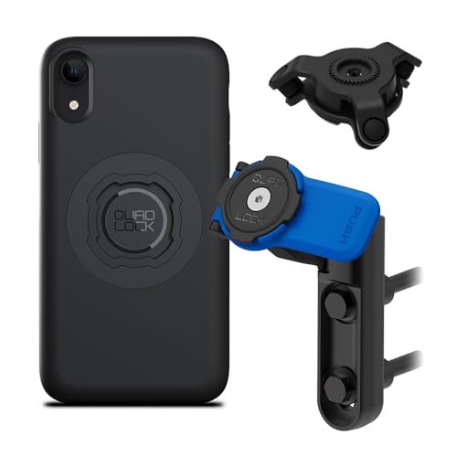 Image of Quad Lock Brake /Clutch Motorcycle Phone Mount with Vibration Dampener and MAG Phone Case for iPhone XR