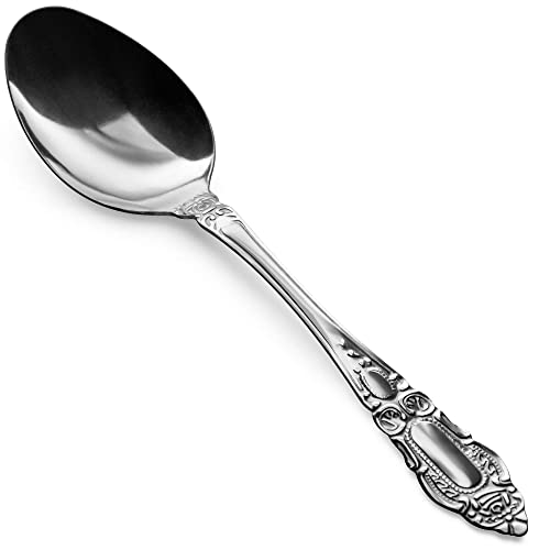 DecorRack 24 pieces Dinner Spoons, Food Grade Stainless Steel Spoons, 7.5 inches, Flatware for Home, Restaurant, Dishwasher Safe. (24 Pack)