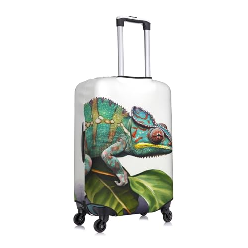 Chameleon Luggage Cover Washable Suitcase Covers Tsa Approved Elastic Spandex Suitcase Protector Anti-Scratch Travel Baggage Cover Fit 18-32 Inch Luggage3