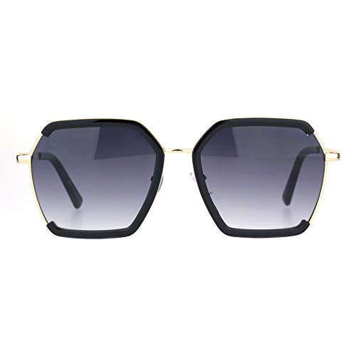 Womens Hexagon Large Designer Butterfly Sunglasses