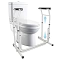 Carex Toilet Safety Rails, Adjustable Toilet Safety Frame with Handles for Elderly, Handicap, or Disabled, Heavy-Duty Non-Slip Grab Bar, with Padded Handles and Aluminum Frame for Bathroom Stability