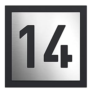 AlbersDesign H8 Edelstahl-Hausnummer 3D Effekt