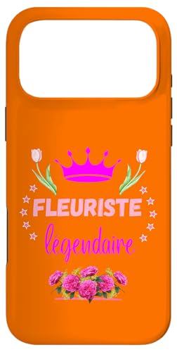 花屋 伝説の花 紫 女性 庭師 デコ スマホケース iPhone 17 Pro Max 用