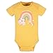 Gerber Baby Girls 8-pack Short Sleeve Onesies Bodysuits Shirt, Golden Floral, 3-6 Months US