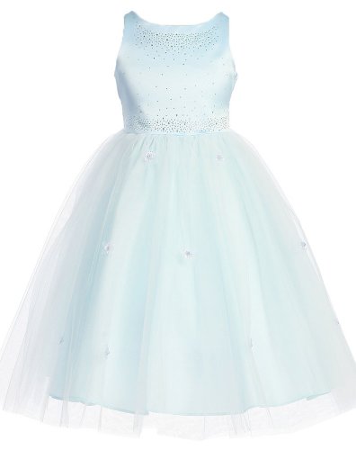 Kid Collection Girls Satin Tulle Ballerina Dress