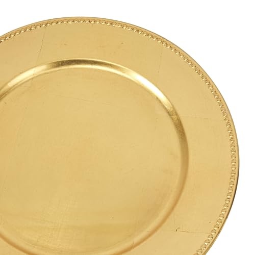 Platos decorativos redondos melamina oro set x8 13" miniatura 2