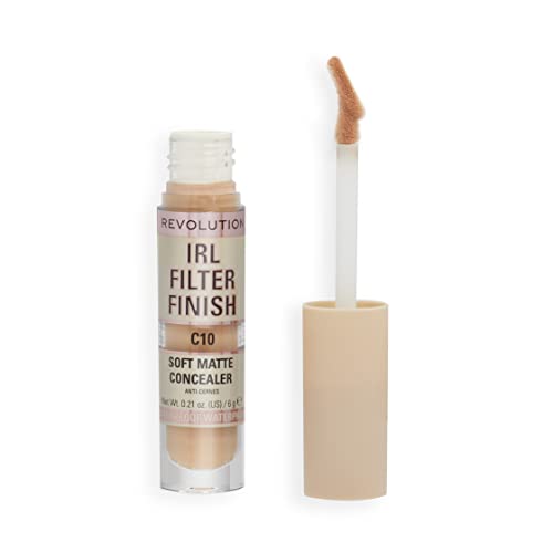 Makeup Revolution- IRL Filter Finish Concealer- C10 | Full Coverage | Breathable And Lightweight |Blends Effortlessly | Soft Matte Finish |Crease Proof, Sweat Proof, Waterproof | 6gm For Rs. 347 @ 50 %