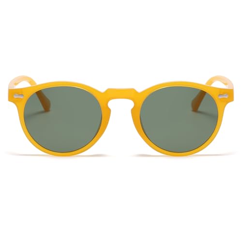 Image of JOVAKIT Vintage Kids Polarized Sunglasses for Girls Boys Age 2-9, Round Sun Glasses for Children UV400 Protection