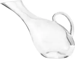 Mimo Style Decanter Para Vinho Com Alça Inclinado e Capacidade de 1,7 Litros, Útil Para Vinho Tinto ou Branco, Limpa Impurezas Deixando Sua Bebida Mais Pura, Produzido em Vidro de Excelente Qualidade
