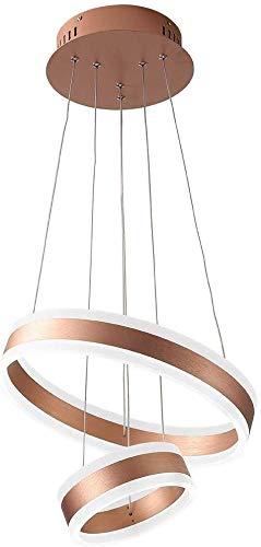 Lustre acrylique rond haut de gamme or rose plafonnier LED 36W