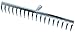 Produktbild Connex Gartenrechen verzinkt 18 Zinken / Laubrechen / Rasenrechen / Zinkenbesen / Laubharke / Garten / FLOR50318