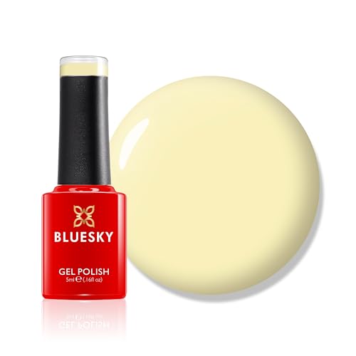 Bluesky Gel Nail Polish Lemon Yellow - CS12 Pastel Yellow Long Lasting Chip Resistant 5ml (Requires Drying Under UV LED Lamp)