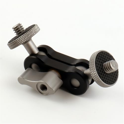 Image of Articulating Arm for Video and Auditory Equipment Features Double Ball Heads and 1 /4Inch Screws for More Flexibility LED Light Suppor
